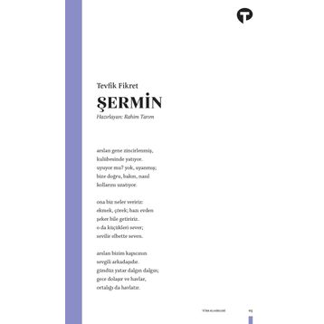 ŞERMİN - TEVFIK FIKRET (ISBN:9789756053300)