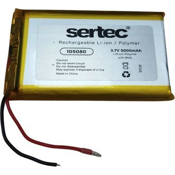 Sertec 105080 3.7V 5000mah Li-Polymer Şarjlı Pil