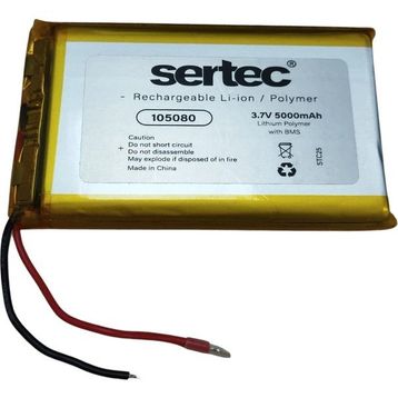 Sertec 105080 3.7V 5000mah Li-Polymer Şarjlı Pil