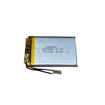 Sertec 383450 3.7V 750mAh Devreli Li-Polymer Pil