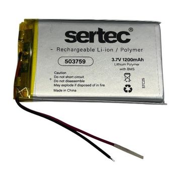 Sertec 503759 3.7V 1200mAh Devreli Li-Polymer Şarjlı Pil