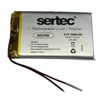 Sertec 503759 3.7V 1200mAh Devreli Li-Polymer Şarjlı Pil