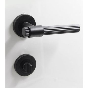 Sese 200-209R-02-02 Bade Siyah WC Rozetli Kapı Kolu