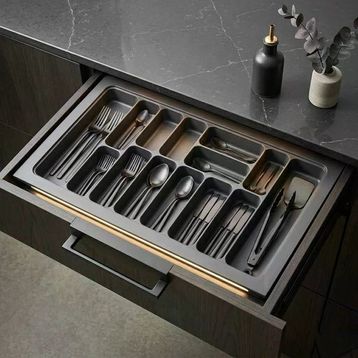 Sese 400-07-07-54 Plastik 76x49 cm Antrasit Ekonomik Kaşıklık