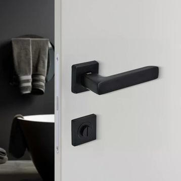 Sese Mira Modeli Rozetli Siyah WC Kapı Kolu