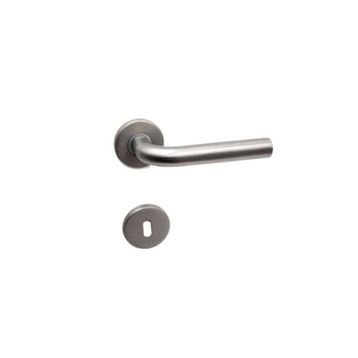 Sese Seda Modeli Yuvarlak Rozetli Antrasit Oda Kapı Kolu