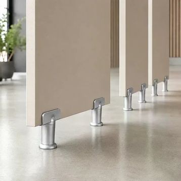 Sese U Tipi Plastik Mat Krom 12 cm Mobilya Ayağı