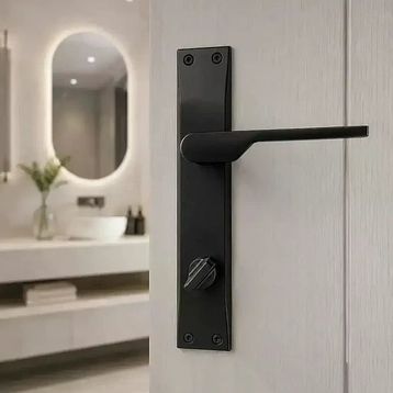 Sese Veroni Modeli Aynalı Siyah WC Kapı Kolu