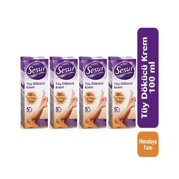 Sesu 100 ml x 4 Himayala Tuzu Tüy Dökücü Krem