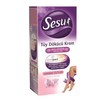 Sesu 40 ml Pudra-Orkide Hassas Ciltler için Tüy Dökücü Krem