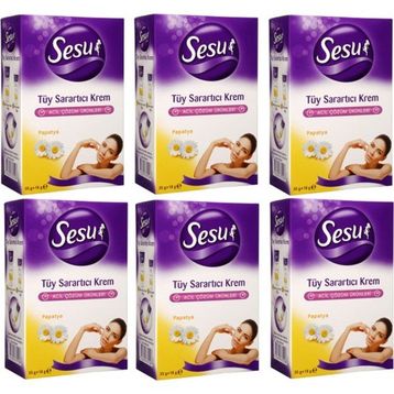 Sesu 6 Adet 35+18 gr Tüy Sarartıcı Krem