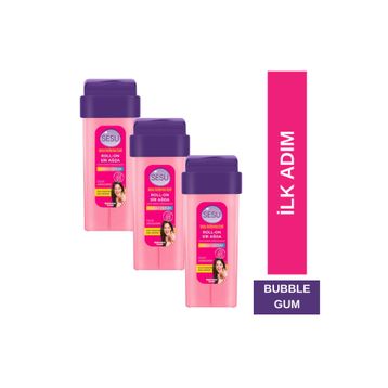 Sesu Ağdaya İlk Adım Bubble Gum 3x100 ml Roll-On Sir Ağda