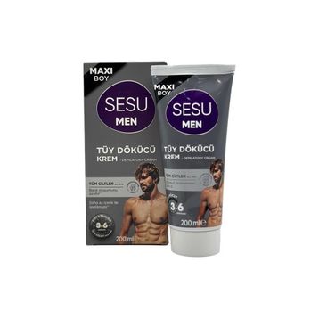 Sesu Men Maxi Tüm Cilt Tipleri İçin 200 ml Erkek Tüy Dökücü Krem