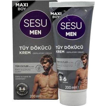 Sesu Men Maxi Tüm Cilt Tipleri İçin 200 ml Erkek Tüy Dökücü Krem