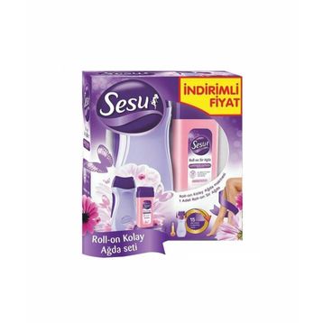 Sesu Roll-On Sarı Ayçiçek Makineli Ağda Seti
