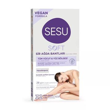 Sesu Soft 2x32'li Vücut Ağda Bandı