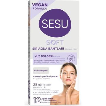 Sesu Soft 3x12'li Yüz Ağda Bandı