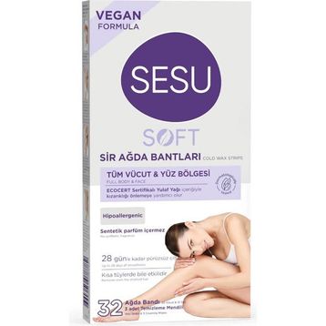 Sesu Soft 3x32'li Vücut Ağda Bandı