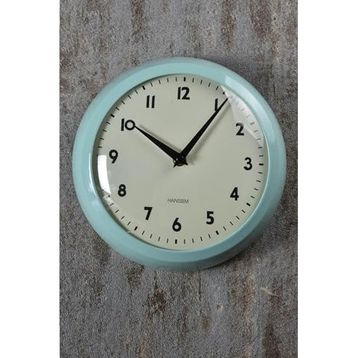 Setabianca Mavi Pastel Metal Görünümlü 22 cm Duvar Saati