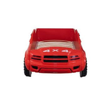 Setay 100x190 Kırmızı Mobilya Arabalı Pickup Ledli Arabalı Yatak