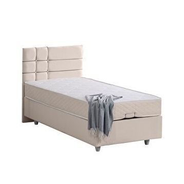 Setay Almada 90x200 cm Krem Tek Kişilik Baza Başlık Letto Yatak Seti