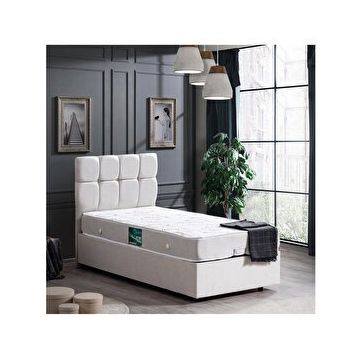 Setay Berlin 120x200 cm Krem Tek Kişilik Baza Başlık Comfort Yatak Seti