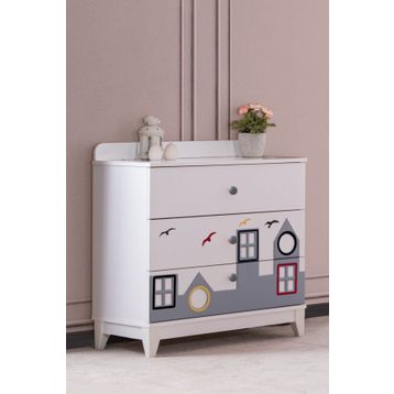 Setay City Montessori Çocuk Odası City Gri Şifonyer