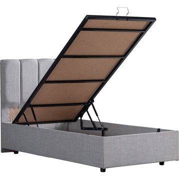 Setay Defne 100x200 cm Açık Gri Tek Kişilik Baza Başlık Comfort Yatak Seti