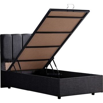 Setay Defne 100x200 cm Antrasit Tek Kişilik Baza Başlık Comfort Yatak Seti
