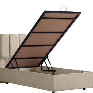 Setay Defne 120x200 cm Krem Tek Kişilik Baza Başlık Comfort Yatak Seti