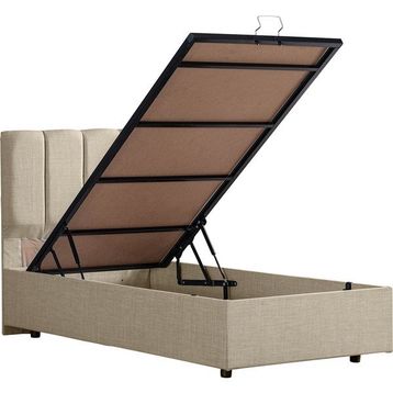 Setay Defne 90x200 cm Krem Tek Kişilik Baza Başlık Comfort Yatak Seti