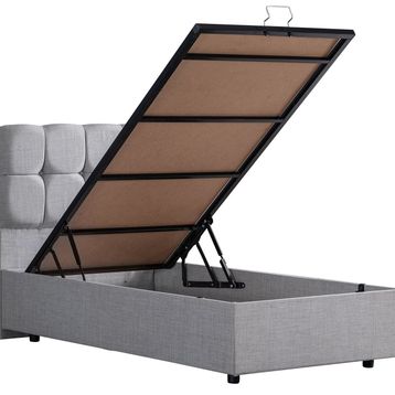 Setay Mobilya 100x200 cm Açık Gri Paris Baza Ve Başlık Seti