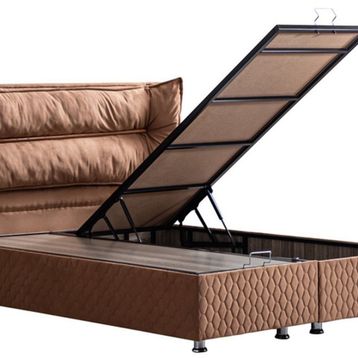 Setay Mobilya 100x200 cm Barselona Açık Kahverengi Baza ve Başlık Seti