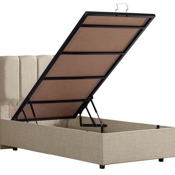 Setay Mobilya 120x200 cm Gabba Krem Baza ve Başlık Seti