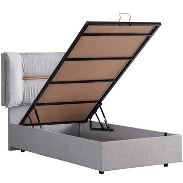 Setay Mobilya 120x200 cm Lizbon Açık Gri Baza ve Başlık Seti