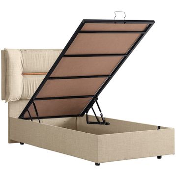 Setay Mobilya 120x200 cm Lizbon Krem Baza ve Başlık Seti