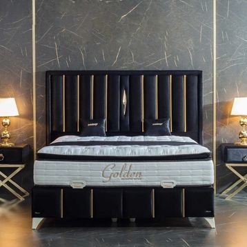 Setay Mobilya 180X200 Golden Baza Başlık Ve Yatak Seti