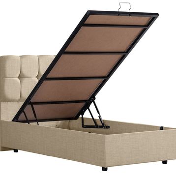 Setay Mobilya 90x200 cm Krem Paris Baza Ve Başlık Seti
