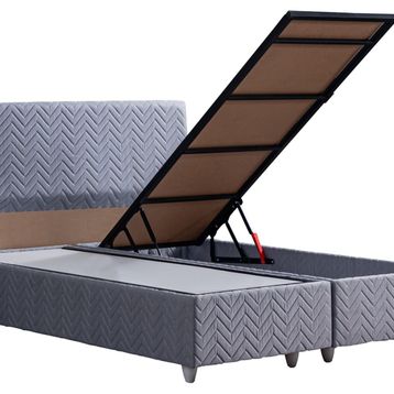 Setay Mobilya 90x200 cm Kristal Gri Baza ve Başlık Seti