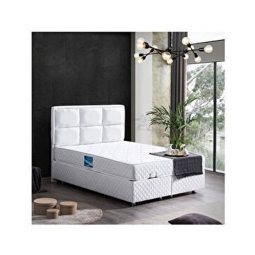 Setay Mobilya Beyaz 180x200 cm Grand Çift Kişilik Baza Başlık Ortho Soft Ortopedik Yatak Seti