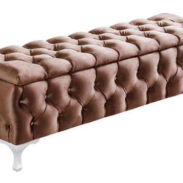 Setay Mobilya Cappy Bench Sandıklı Bej 90x40 cm Yatak Ucu Pufu