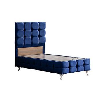 Setay Mobilya Lacivert 120x200 cm Duke Lüx Tek Kişilik Baza Başlık Seti