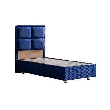 Setay Mobilya Lacivert 120x200 cm Grand Tek Kişilik Baza Başlık Seti