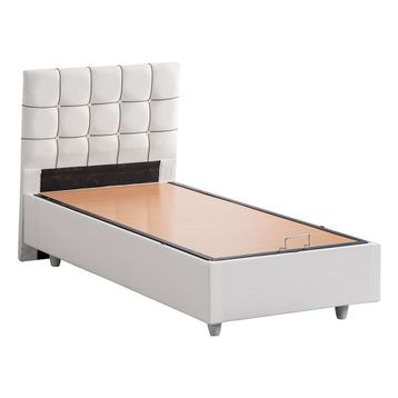 Setay Tavira 90x200 CM Beyaz Tek Kişilik Baza Başlık Letto Yatak Seti