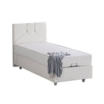 Setay Wick 120x200 cm Beyaz Tek Kişilik Baza Başlık Letto Yatak Seti
