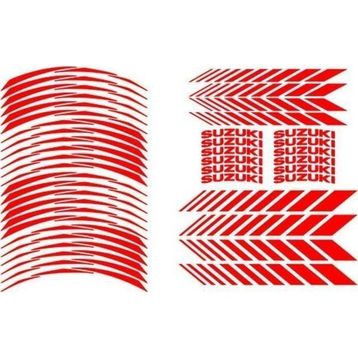 Sevenkardeşler Suzuki Reflektör Kırmızı Uyumlu Racing Şerit