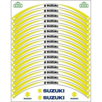 Sevenkardeşler Suzuki Sarı Beyaz Uyumlu Reflektörlü Jant Şeridi