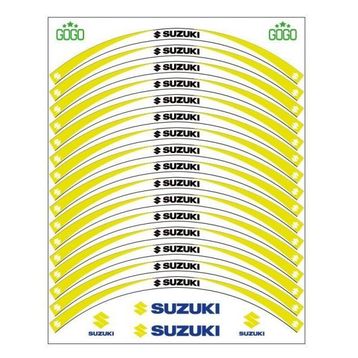Sevenkardeşler Suzuki Sarı Beyaz Uyumlu Reflektörlü Jant Şeridi