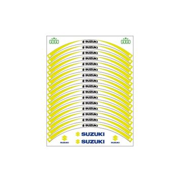 Sevenkardeşler Suzuki Sarı Beyaz Uyumlu Reflektörlü Jant Şeridi