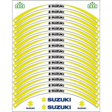 Sevenkardeşler Suzuki Sarı Beyaz Uyumlu Reflektörlü Jant Şeridi